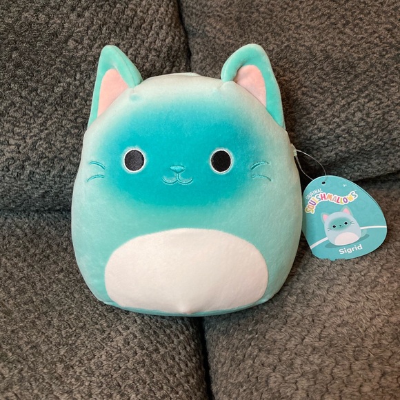 Squishmallows Sigrid Blue Cat 7” - Picture 3 of 12